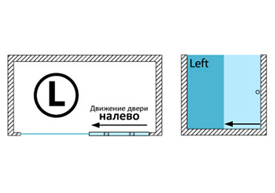 Душевая дверь в нишу Aquanet Beta 120-12