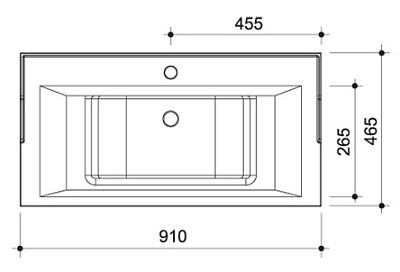 Тумба с раковиной Caprigo Альбион 90 BIANCO Light Vintage
