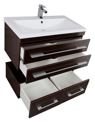 Тумба с раковиной Aquanet Нота 90 венге