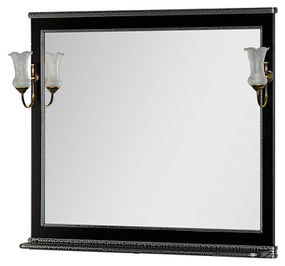 Зеркало Aquanet Валенса 110 черный краколет/серебро