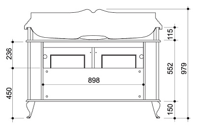 Тумба с раковиной Caprigo Фреско 120 BIANCO Alluminio