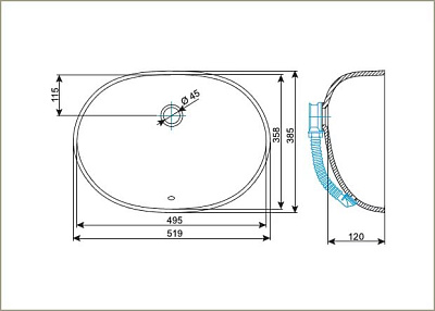 Раковина Kolpa San Ajda 52