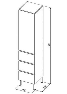 Шкаф-пенал Aquanet Лаконика