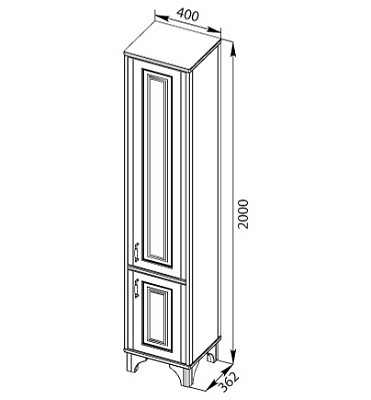 Шкаф-пенал Aquanet Валенса белый