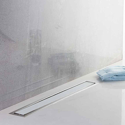 Confluo Premium With White Glass Line 650 Линейный трап PESTAN