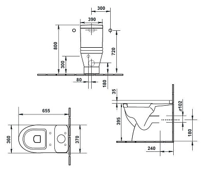 Унитаз-компакт Duravit Starck 3 0128090000