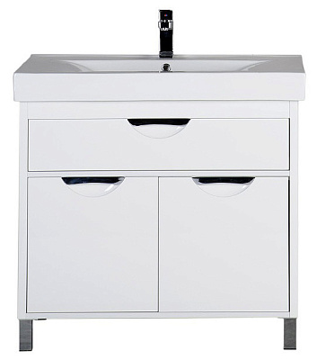 Тумба с раковиной Aquanet Гретта 90 белая