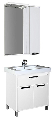 Тумба с раковиной Aquanet Гретта 75 белая
