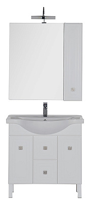 Тумба с раковиной Aquanet Стайл 85 с ящиками