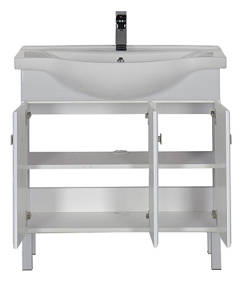 Тумба с раковиной Aquanet Стайл 85 с дверками