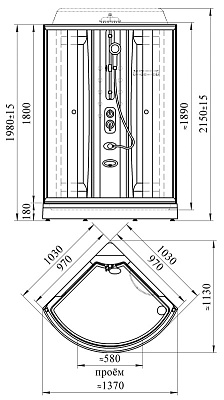 Душевая кабина Радомир Паола-2 без гидромассажа