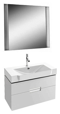 Тумба с раковиной Jacob Delafon Reve 80 белый бриллиант 2 ящика