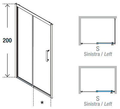 Душевой уголок Novellini Rose Rosse 2P ROSE2P136S-4K