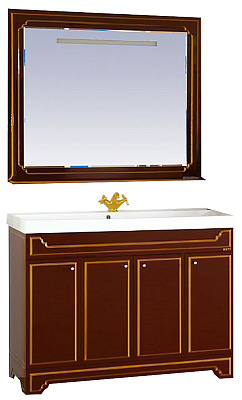 Мебель для ванной Misty Praga 120 бордо патина