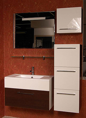 Тумба с раковиной De Aqua Квадро 1 (80 см)