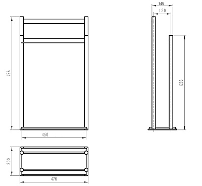 Стойка для полотенец WONZON & WOGHAND, Брашированное золото WW-V4901-BG