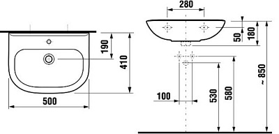 Раковина Jika Olymp 50 1061.1