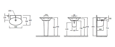 Мебель для ванной Jacob Delafon Presquile 60 белый бриллиант