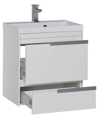 Тумба с раковиной Aquanet Тиволи 60 белая