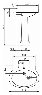 Раковина Cezares Primo