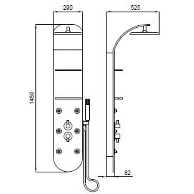 Душевая панель Kolpa San Neo 4F