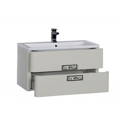 Тумба с раковиной Aquanet Паллада 90 слоновая кость