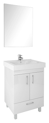 Тумба с раковиной Cezar Unicus 60 белая нижний ящик