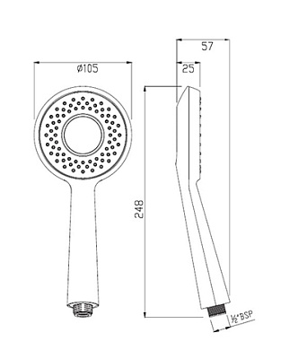 Ручной душ Jaquar HSH-CHR-1715