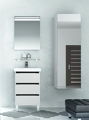 Шкаф-пенал De Aqua Ариетта 40 зеркальный R