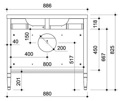 Тумба с раковиной Caprigo Альбион 90 BIANCO Light Vintage