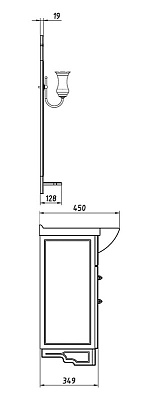 Мебель для ванной ASB-Mebel Астра нсв декор 65 белая