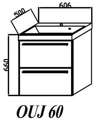 Тумба с раковиной Kolpa San Jolie 60
