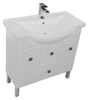 Тумба с раковиной Aquanet Стайл 85 с ящиками