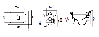 Унитаз подвесной Disegno Ceramica Neo 7055
