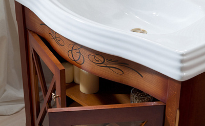 Тумба с раковиной Caprigo Наполи 80 NOCE SCURO