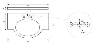 Тумба с раковиной Cezares Rubino ciliegio anticato