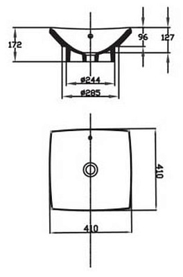 Рукомойник Jacob Delafon Escale E1325 накладной