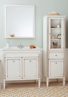 Тумба с раковиной Caprigo Альбион 80 BIANCO Light Vintage