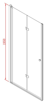 Душевая дверь в нишу Cezares Elena BS 12 100 C Cr
