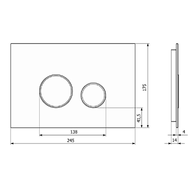 Клавиша смыва Lavinia Boho RelFix 38050902 c антибактериальным покрытием SanitiZed
