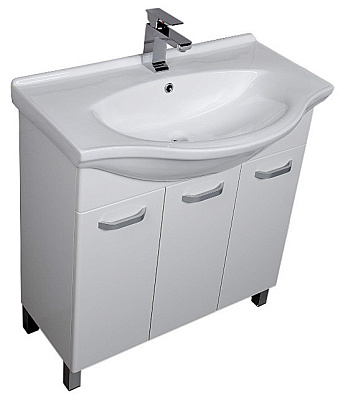 Тумба с раковиной Aquanet Глория 80 белая