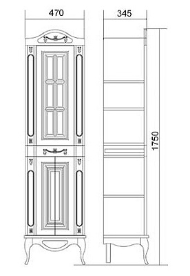 Шкаф-пенал Атолл Верона скуро