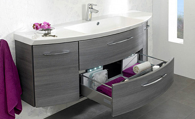 Тумба с раковиной Pelipal Cassca 140 графит структура